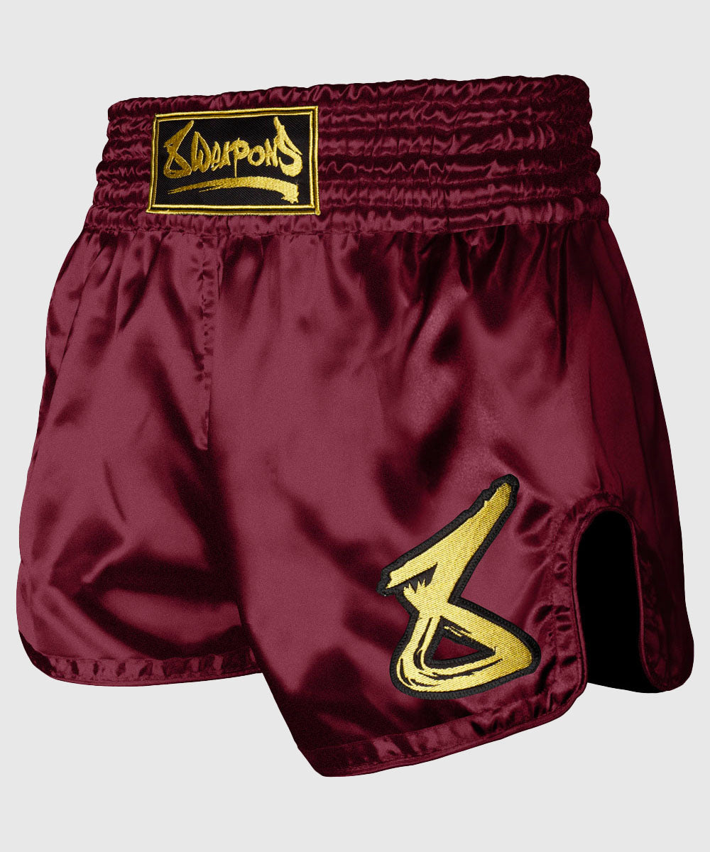 8 Weapons Strike Pantaloncini da Muay Thai - Marrone/Oro
