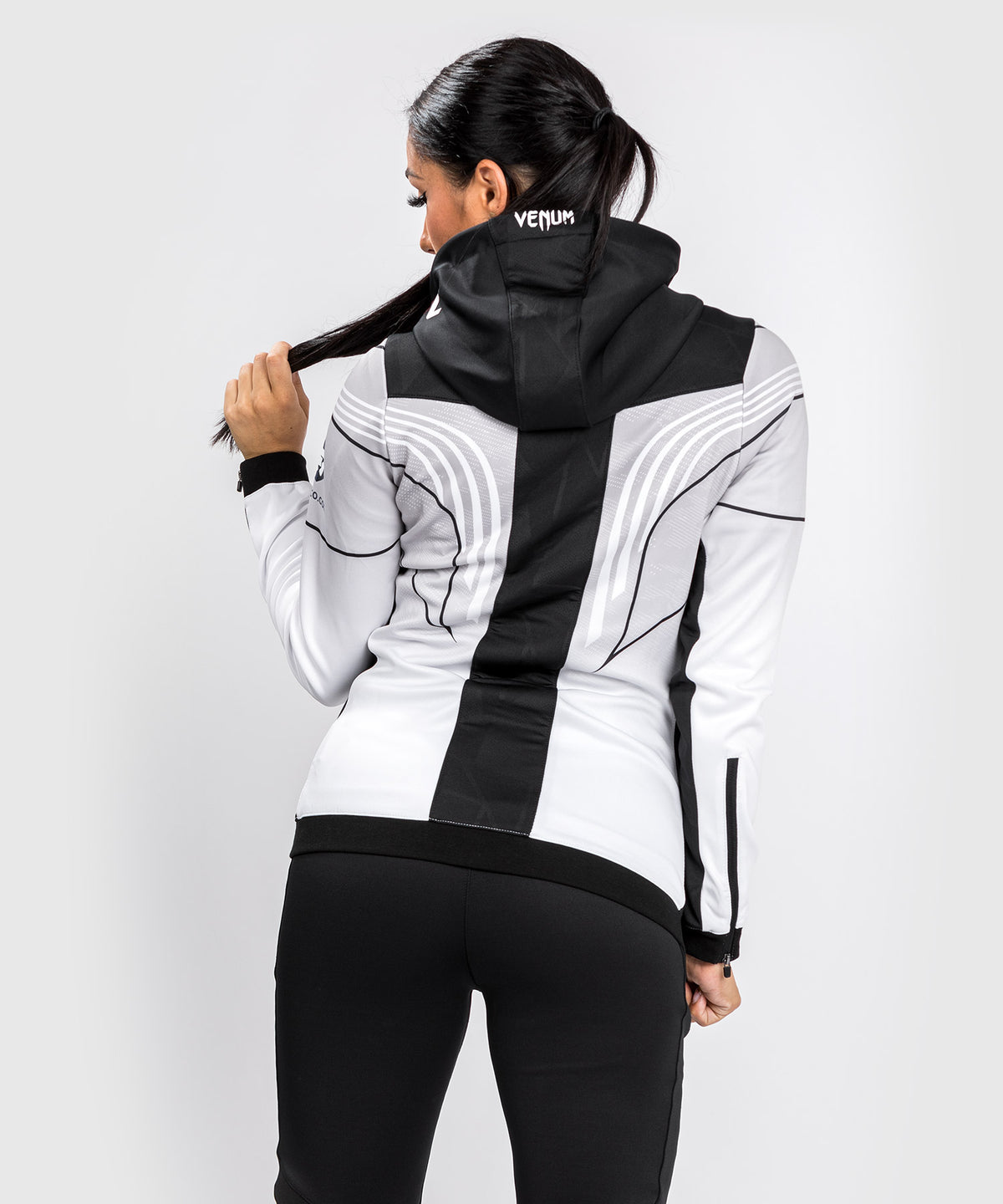 Felpa con cappuccio UFC Venum Authentic Fight Night 2.0 Donna - Bianco