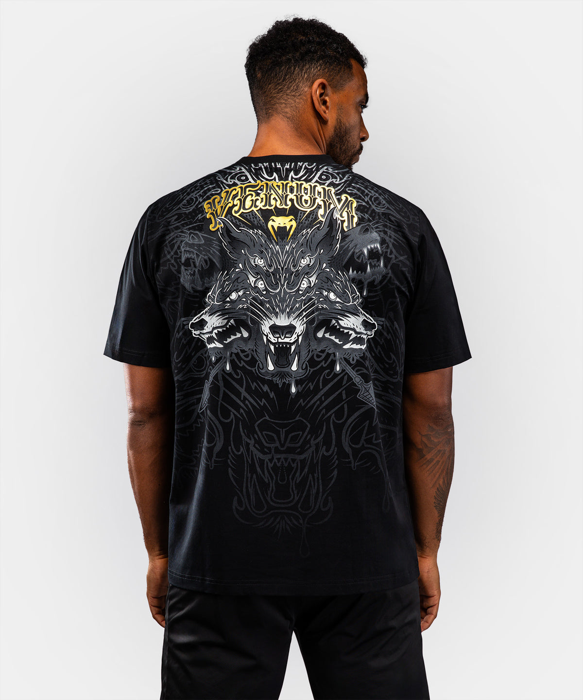 Venum Wolf Atak T-Shirt – Schwarz/Grau