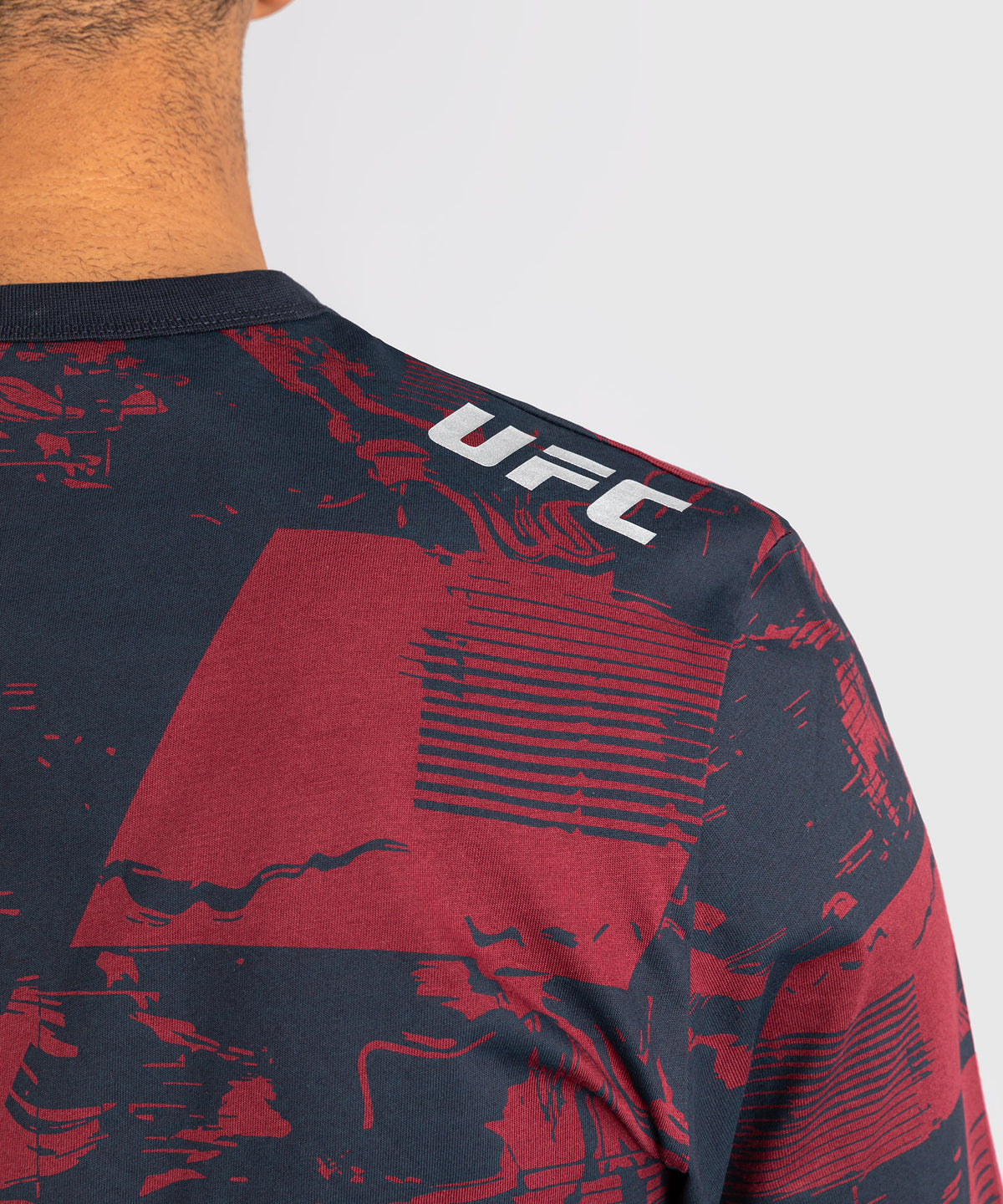 UFC Zenith by Venum Authentic Fight Week Langarm T-Shirt Herren - Marineblau/Burgunderrot/Silber
