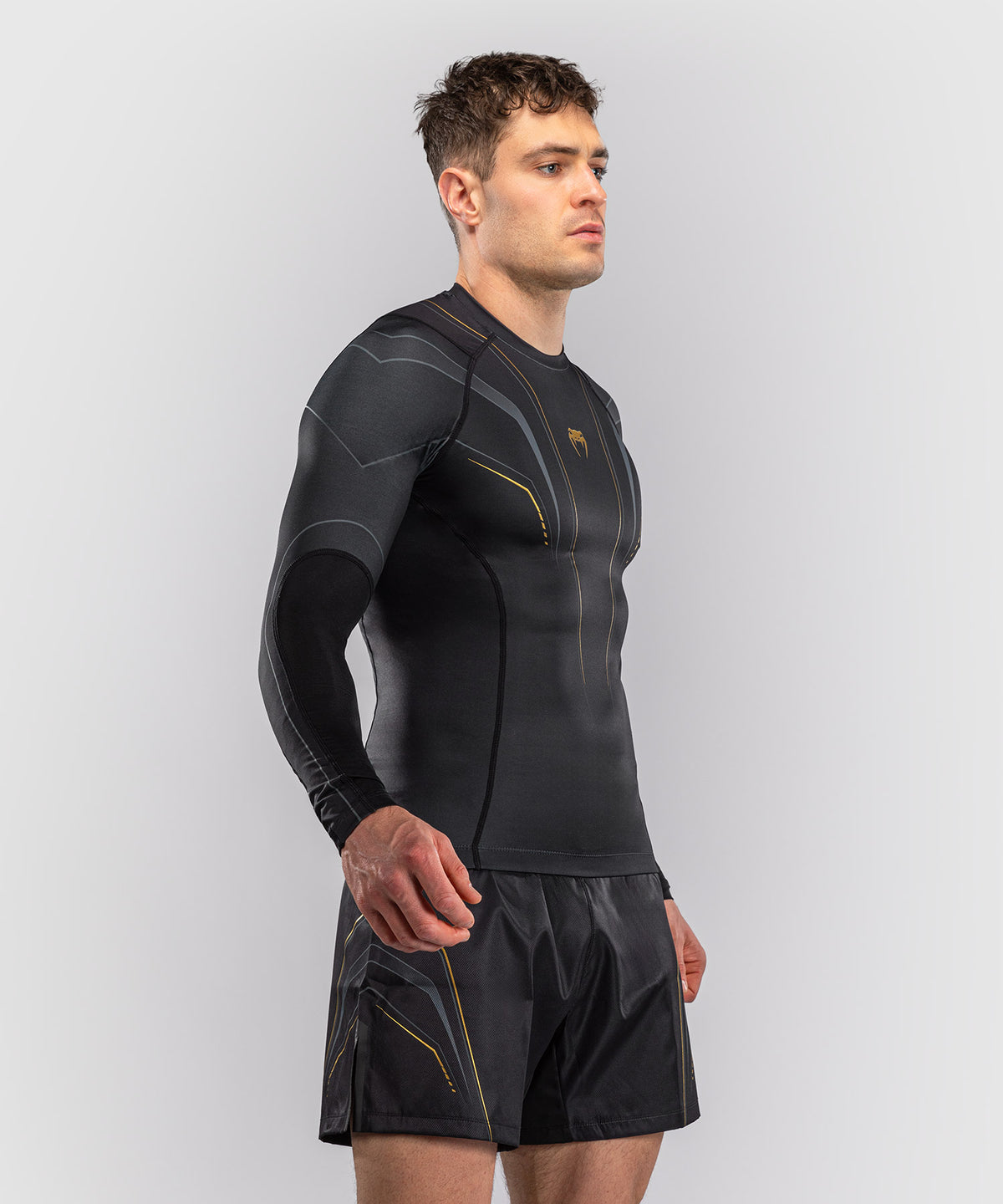 Rashguard à Manches Longues Venum Streamline – Noir/Or
