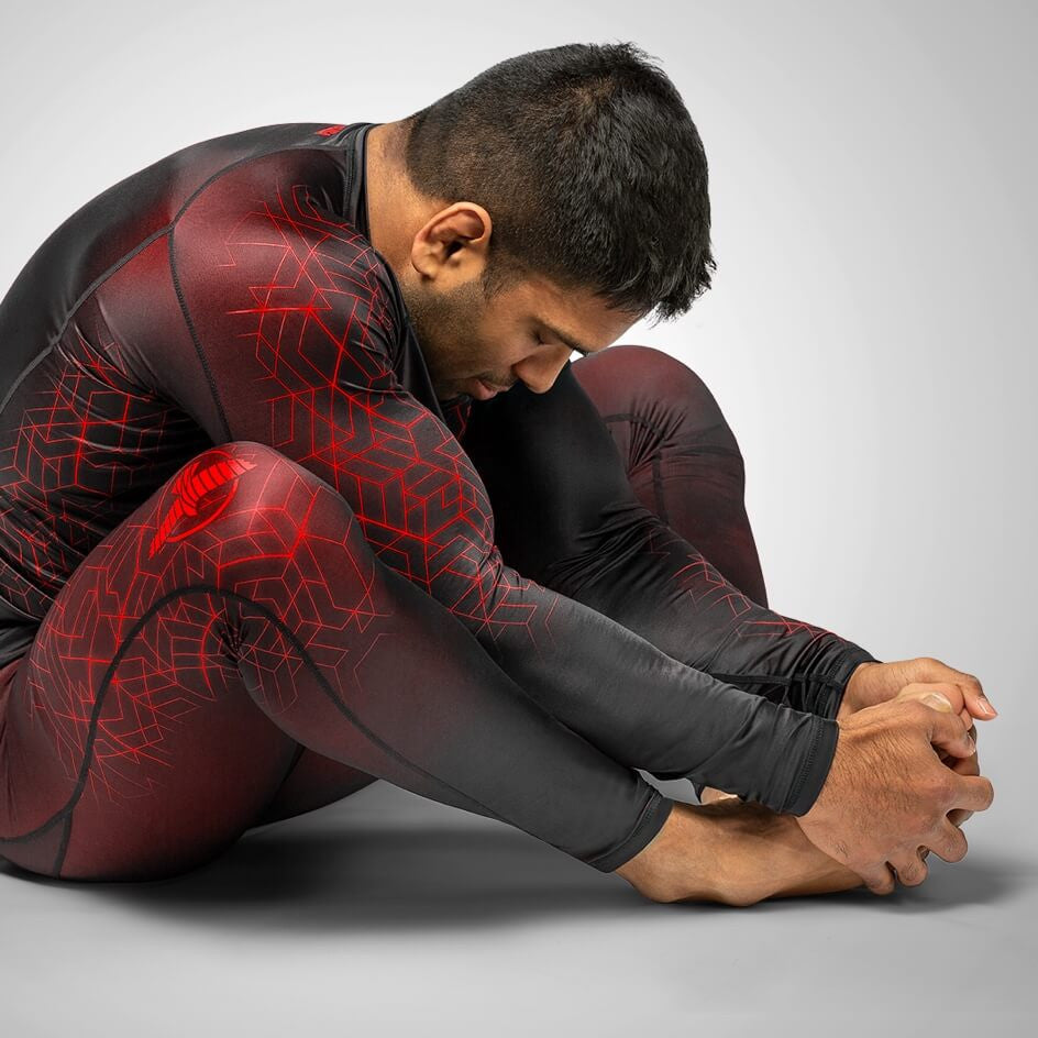 Hayabusa Geo Compression Pants - Red