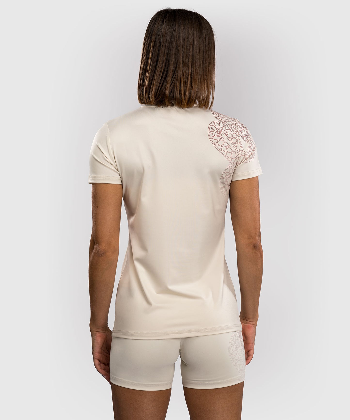 Venum Serpenti Camiseta Dry-Tech para Mujer – Marfil/Burdeos