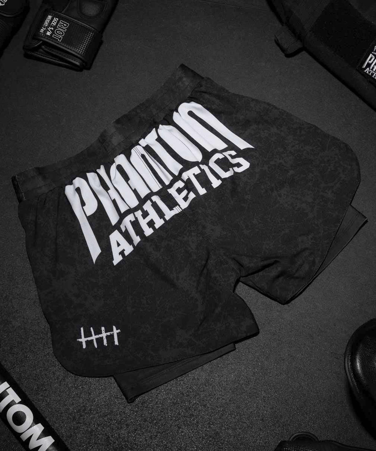 Phantom Athletics Fusion 2In1 Serious Fight Shorts - Black