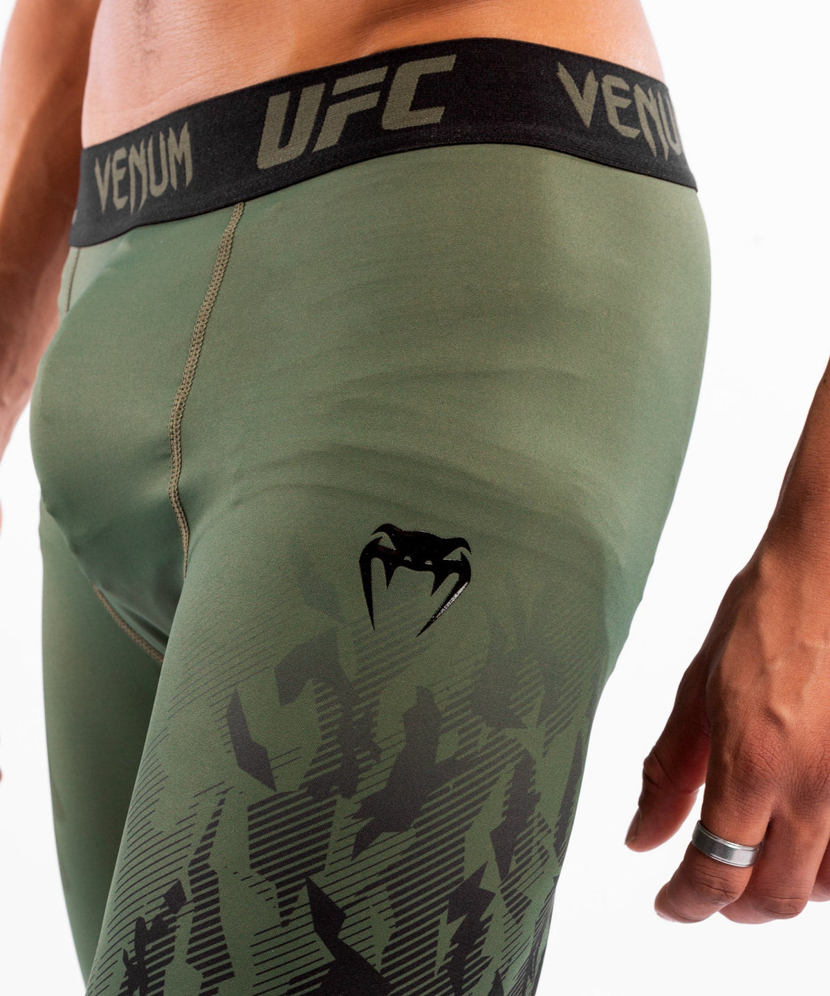 Men's UFC Venum Authentic Fight Week Compression Short - Khaki