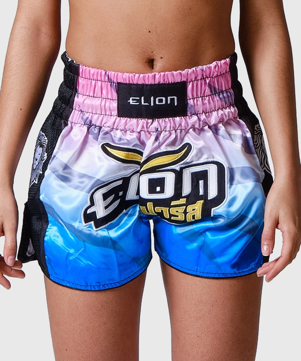 Elion Raja Muay Thai Shorts - Rosa/Blau