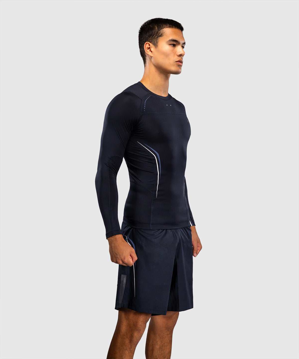 Venum G-Core Rashguard a Maniche Lunghe - Blu Navy/Bianco