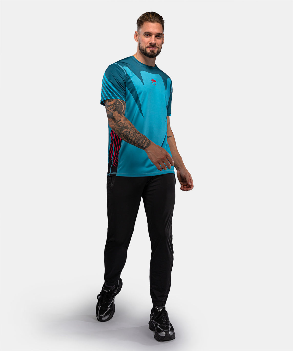 T-shirt Dry Tech Venum Attack 90 - Turquoise/Rouge