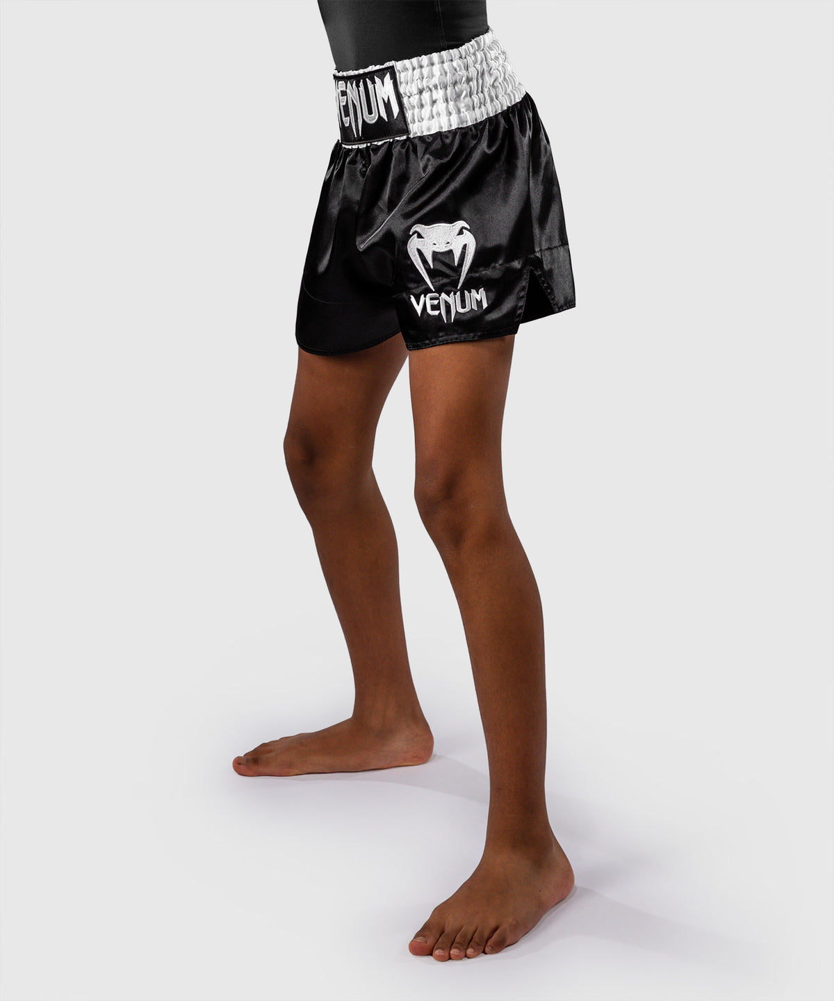 Venum Classic Muay Thai Shorts - Black/White