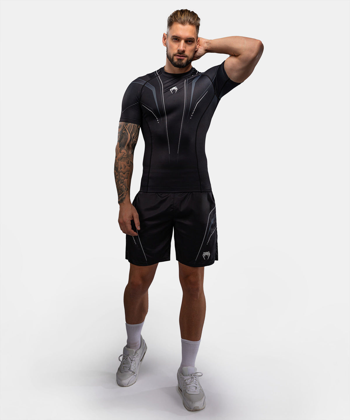 Venum Streamline Rashguard a Maniche Corte – Nero/Bianco