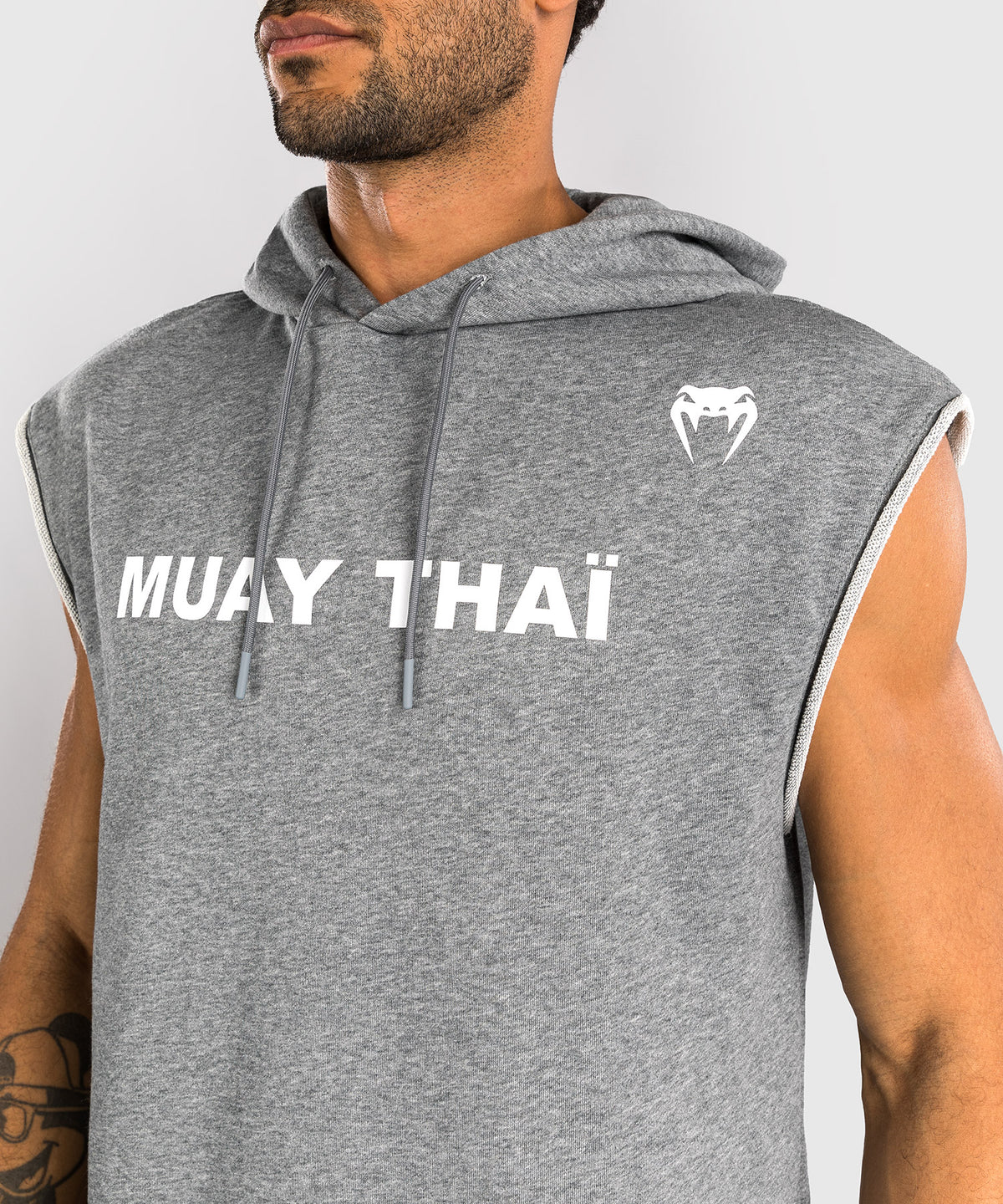 Venum Muay Thai VT Ärmelloser Kapuzenpullover – Meliert Grau