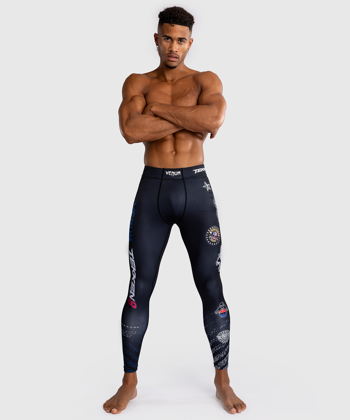 Venum x TEKKEN 8 - Paul Phoenix Pantaloni a compressione - Nero/Blu