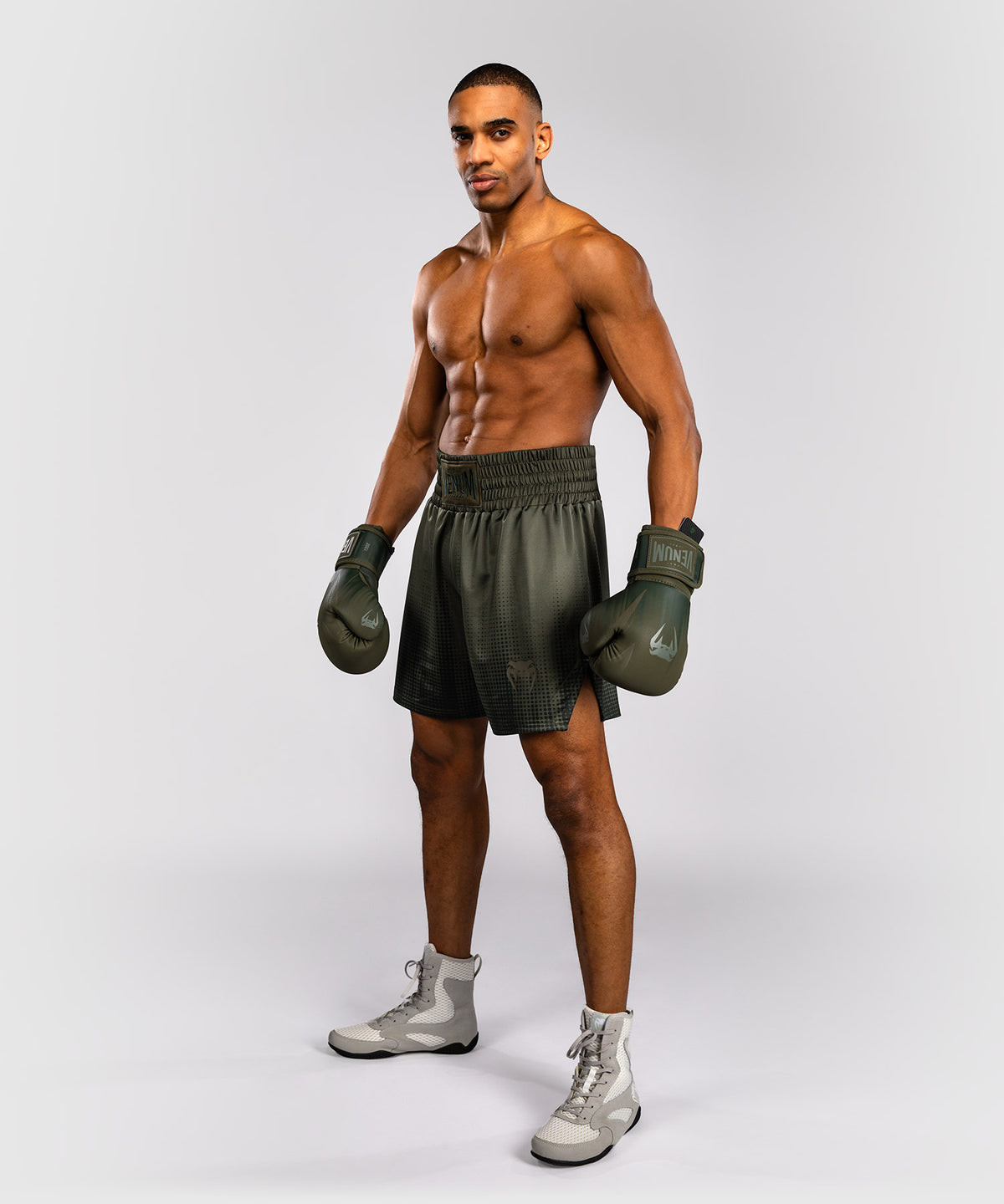 Short de Boxe Venum Stealth – Kaki/Vert Foncé