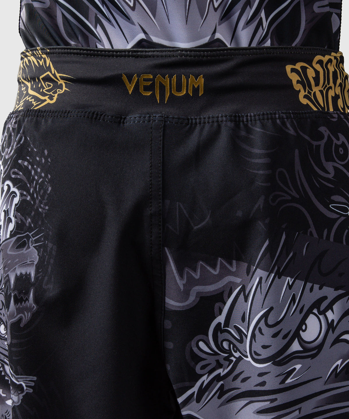 Venum Wolf Atak Kinder Fightshorts – Schwarz/Grau