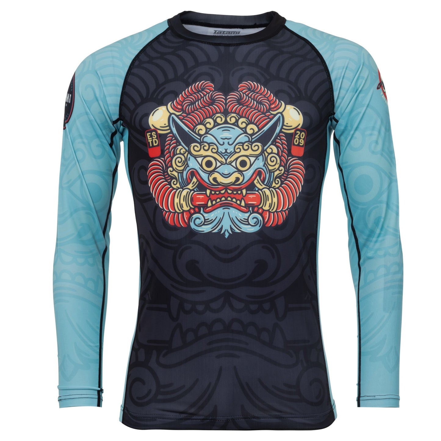 Tatami Fightwear Strike Hard Eco Kompressions-T-Shirt - Schwarz/Blau
