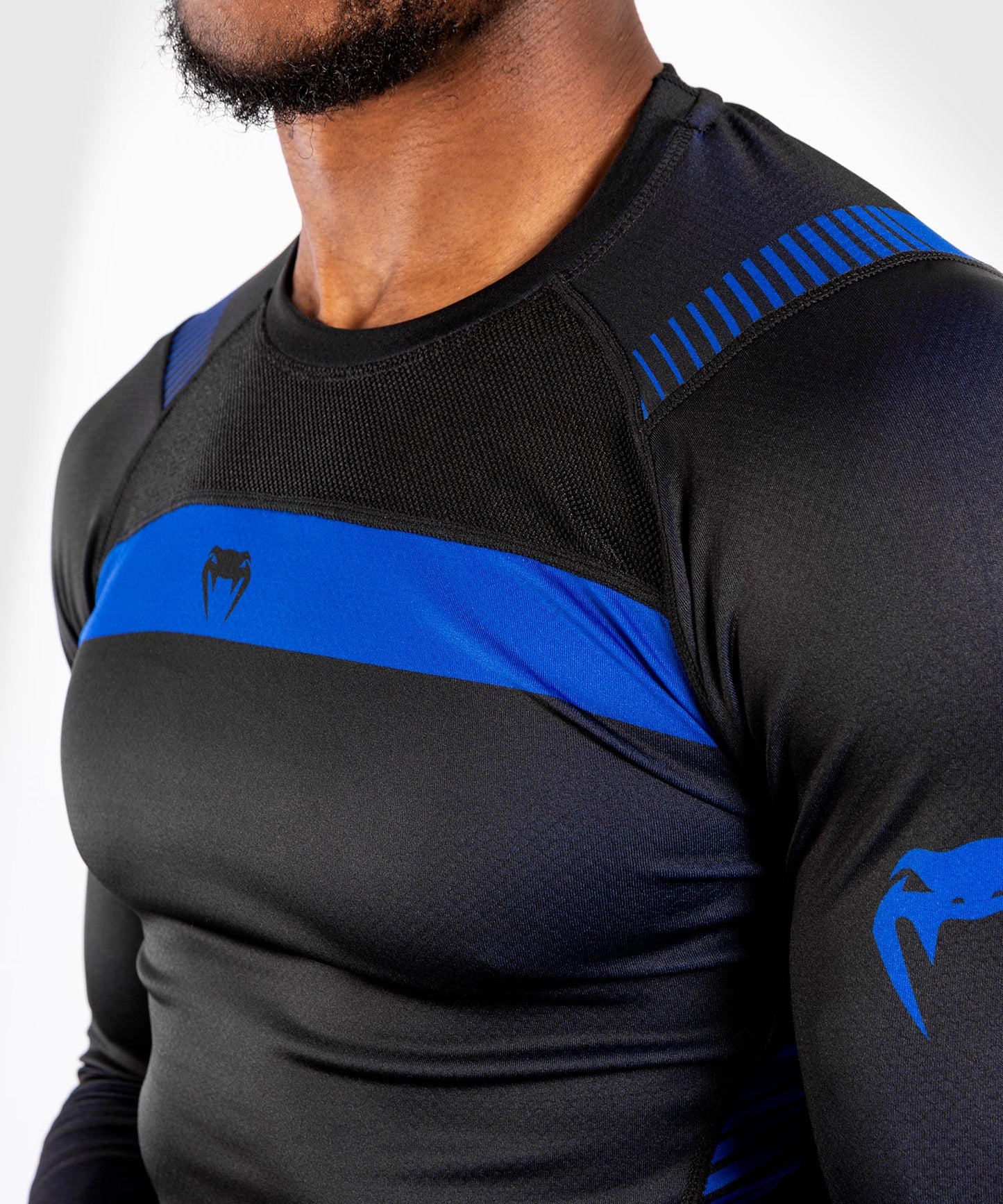 Camiseta de compresión Venum No Gi 3.0 - Manga larga - Negro/Azul