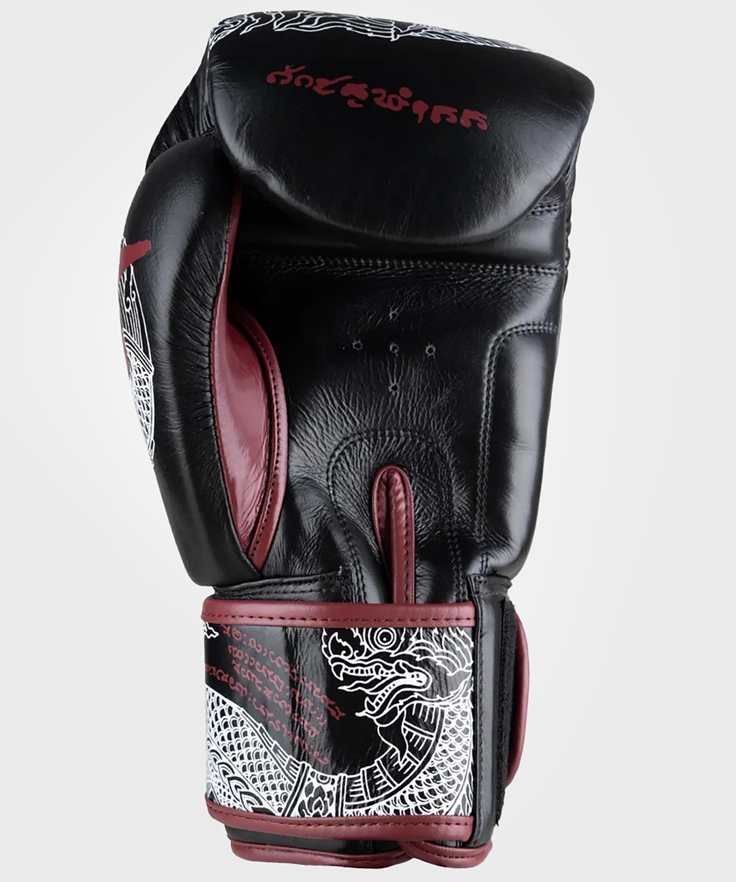 8 Weapons Sak Yant Naga Guantoni da Boxe - Nero/Marrone