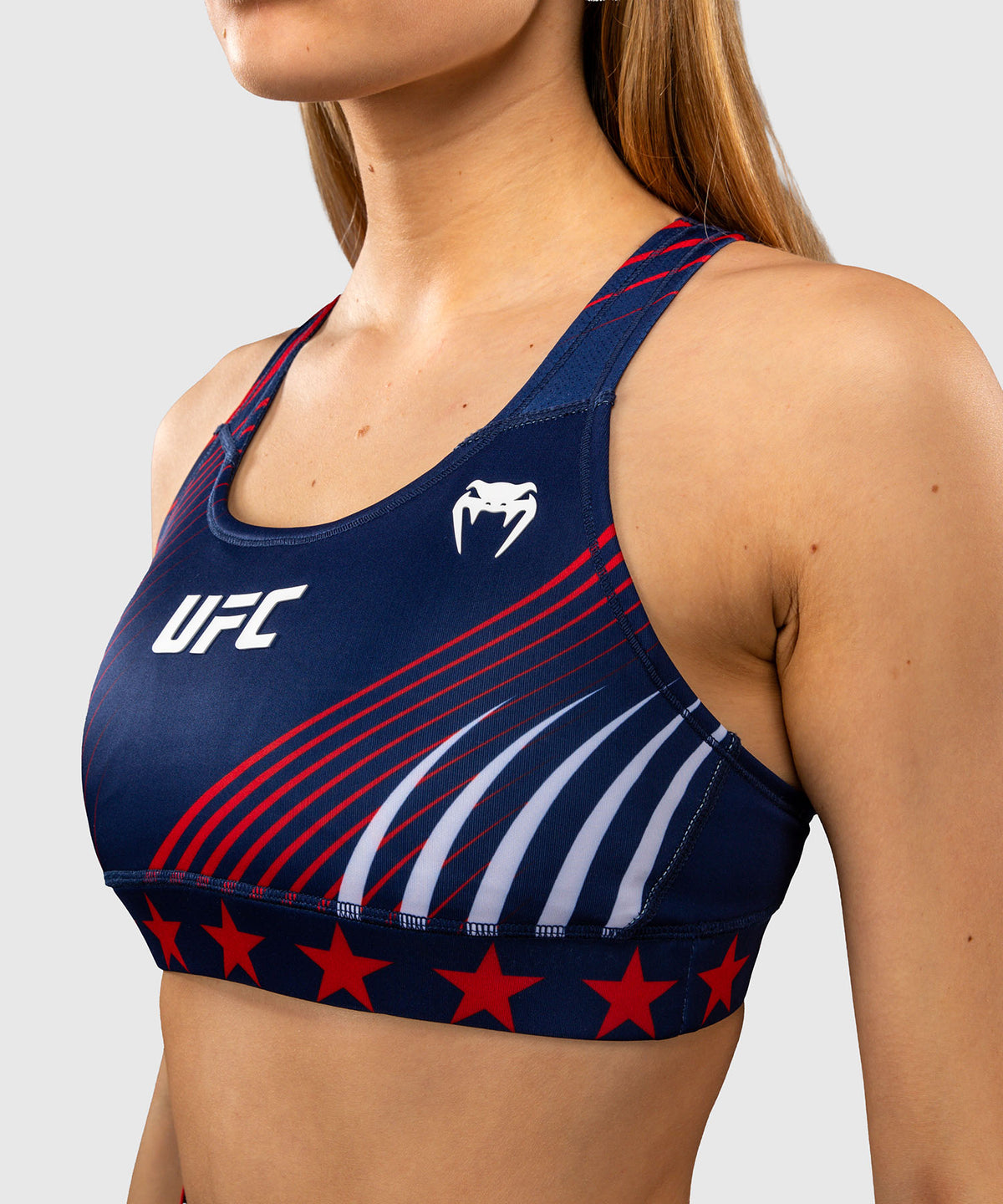 Official UFC Freedom 250 by Venum Authentic Fight Night Sport-BH für Damen - Blau