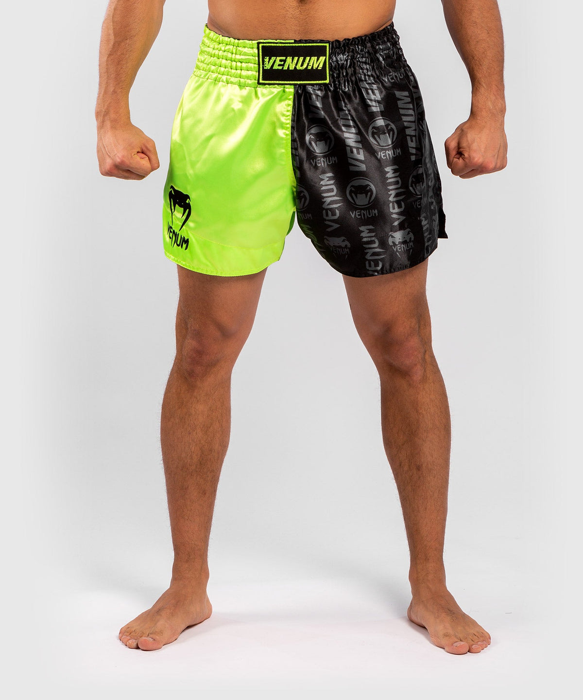 Short de Muay Thai Venum Logos - Noir/Jaune