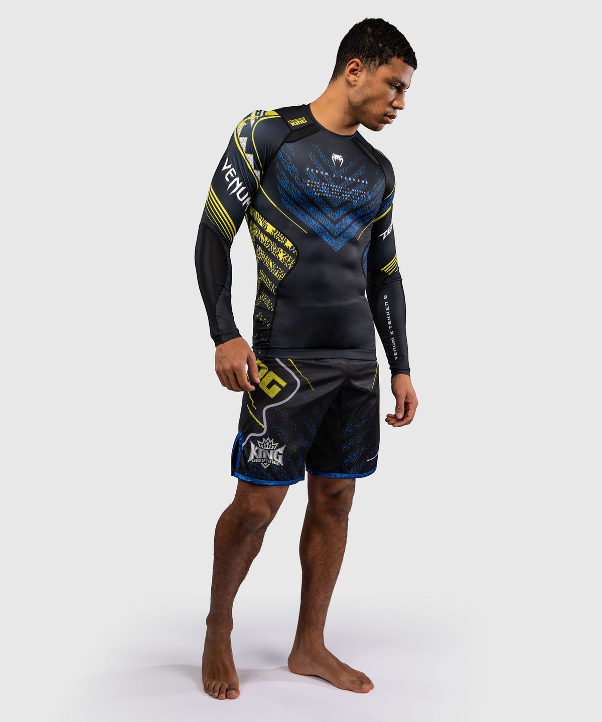 Venum x TEKKEN 8 Rashguard Manga Larga King - Negro/Amarillo