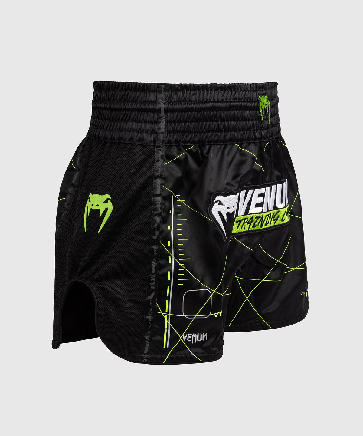 Venum Training Camp 4.0 Pantaloncini da Muay Thai - Nero/Verde chiaro