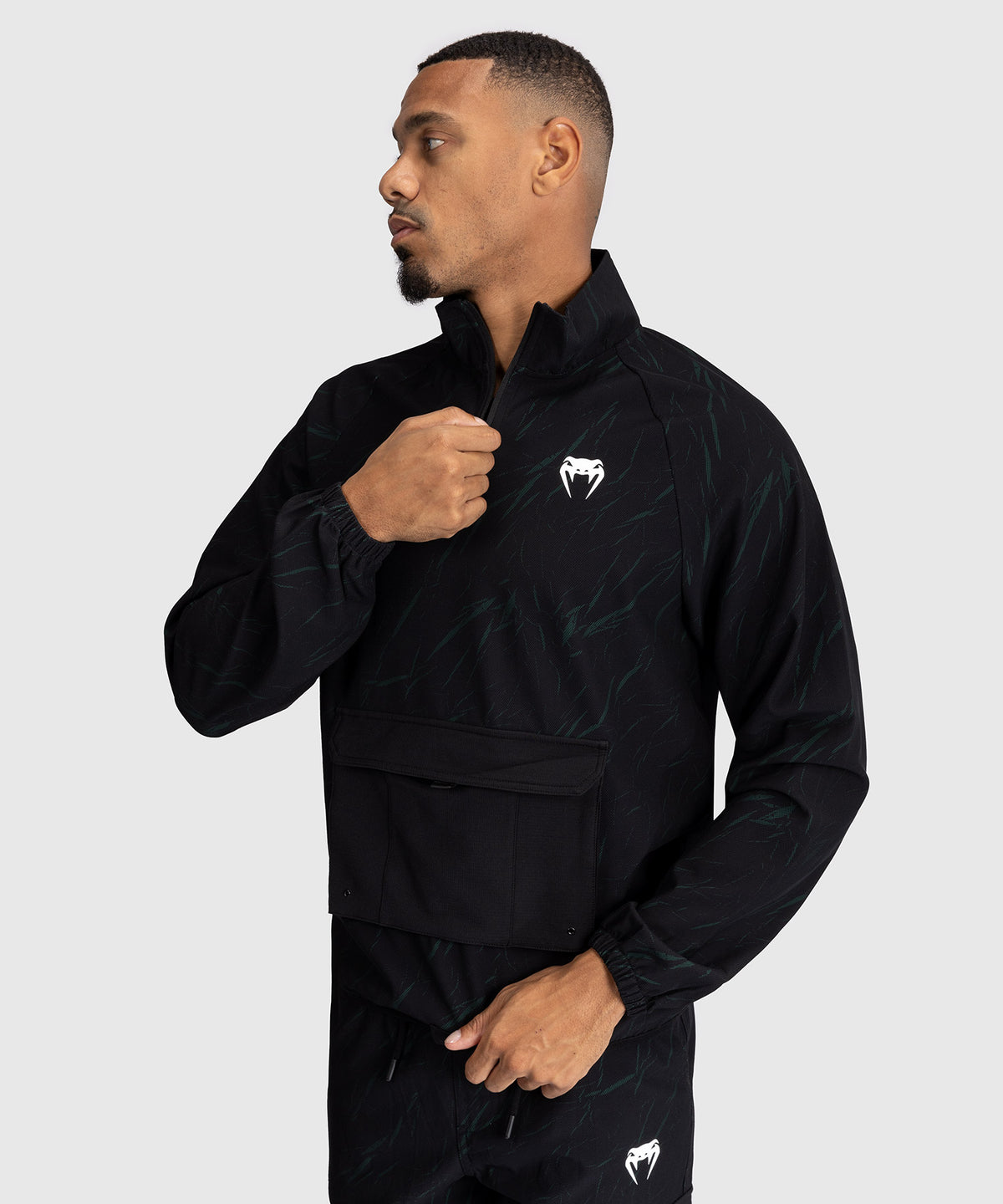Venum Trooper Herren Trainingsanzug Jacke - Schwarz/Forstgrün