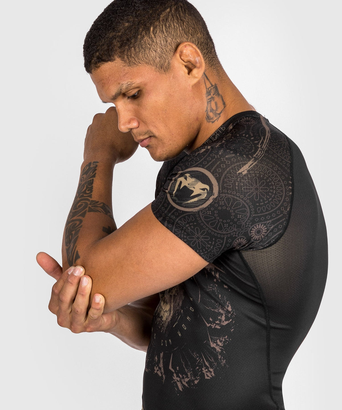 Rashguard Santa Muerte Dark Side Venum - manches courtes - Noir/Marron