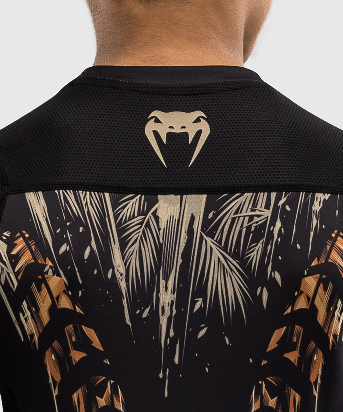 Venum Tiger Kinder Kurzarm Rashguard - Schwarz/Neon Orange