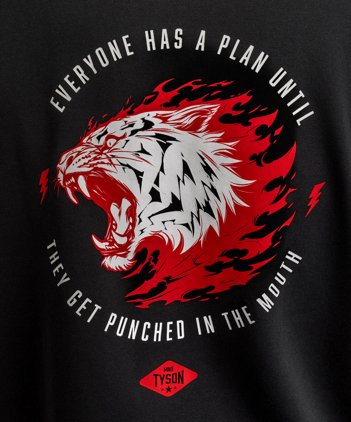 Venum x Mike Tyson Tiger Sudadera Sin Mangas - Negro Profundo/Rojo Intenso