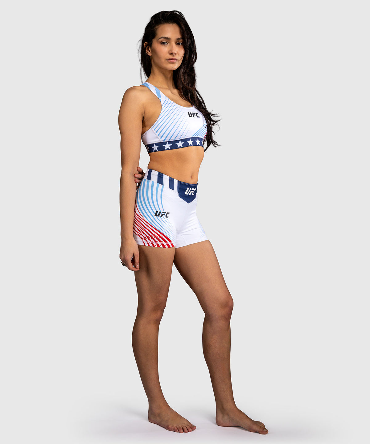 Official UFC Freedom 250 by Venum Authentic Short Vale Tudo coupe courte pour femme - Blanc