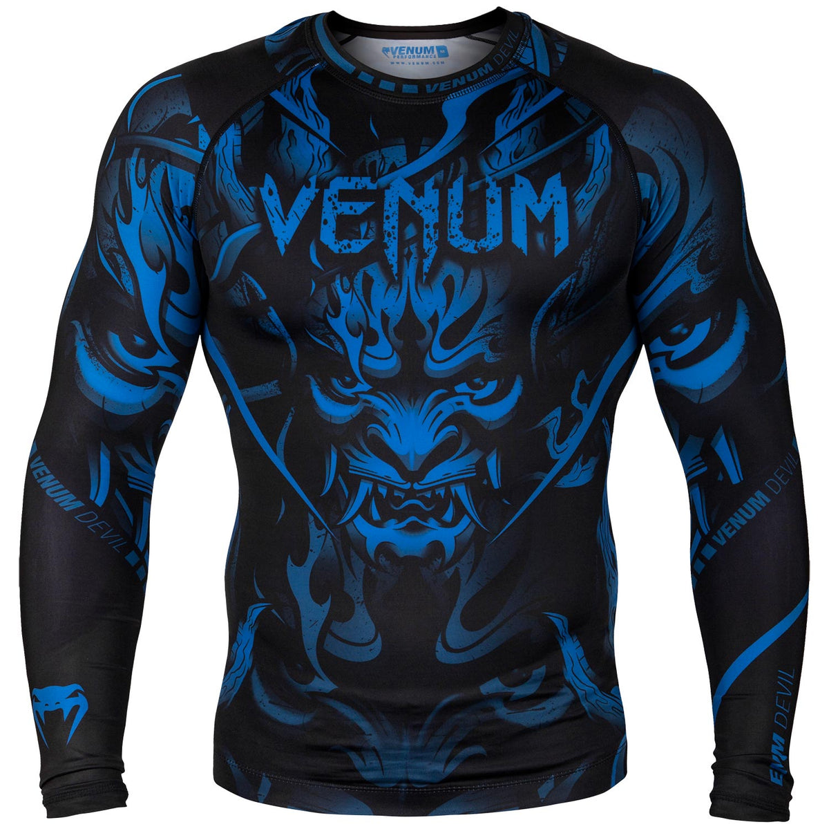 Venum Devil Rashguard - Langarm - Marineblau/Schwarz