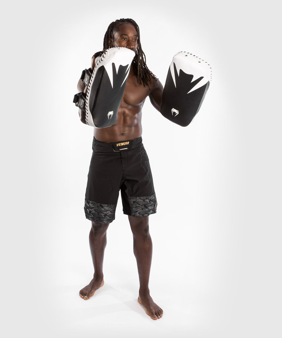 Venum Absolute Kick Pads (Paar) – Schwarz/Weiß