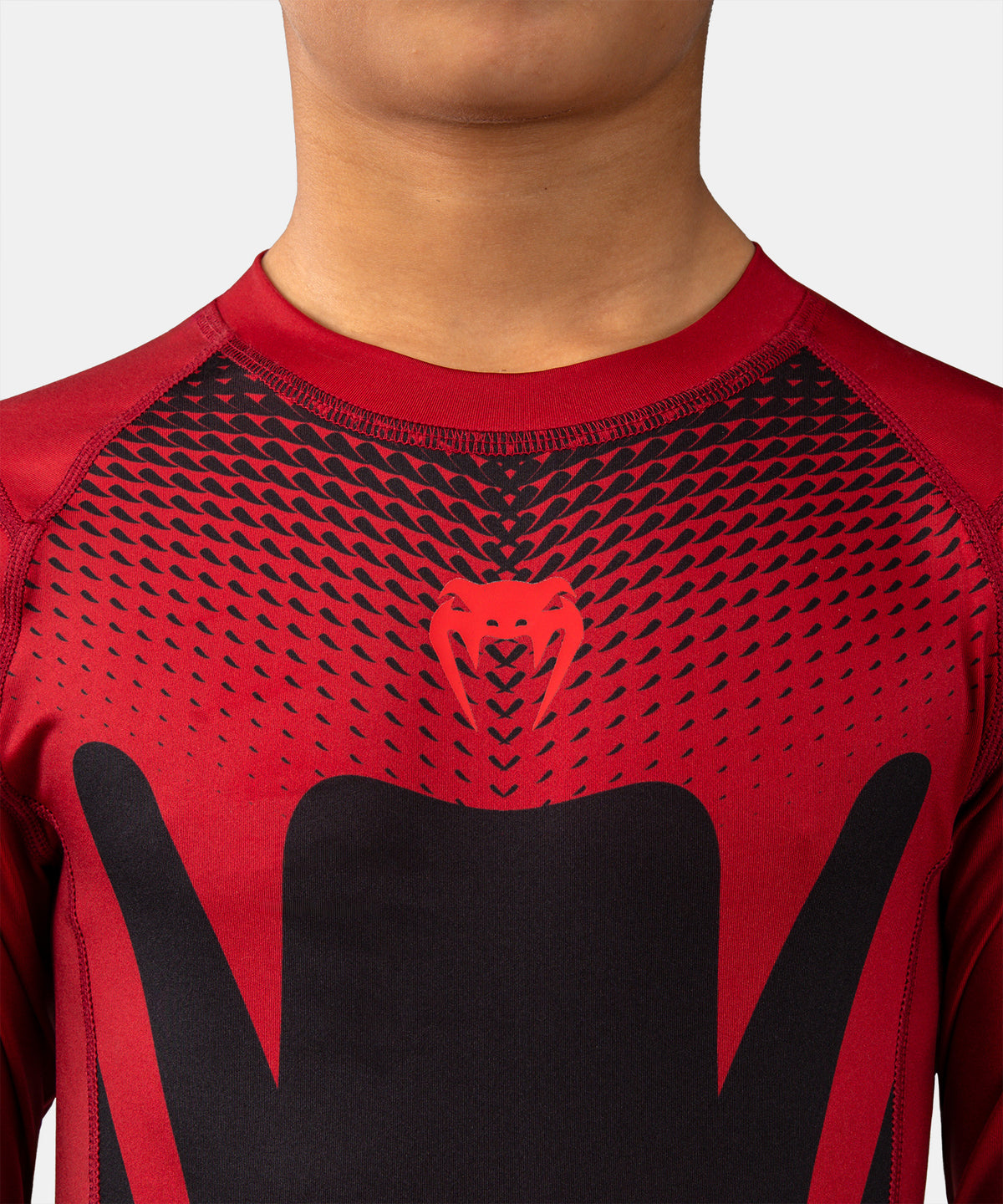 Venum Attack Kids Long Sleeve Rashguard - Black/Red