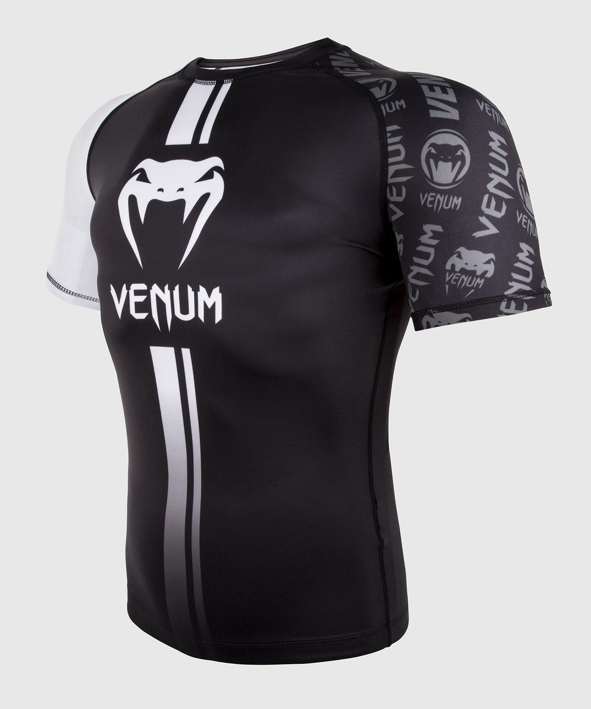 Venum Logos Rashguard - Schwarz/Weiß