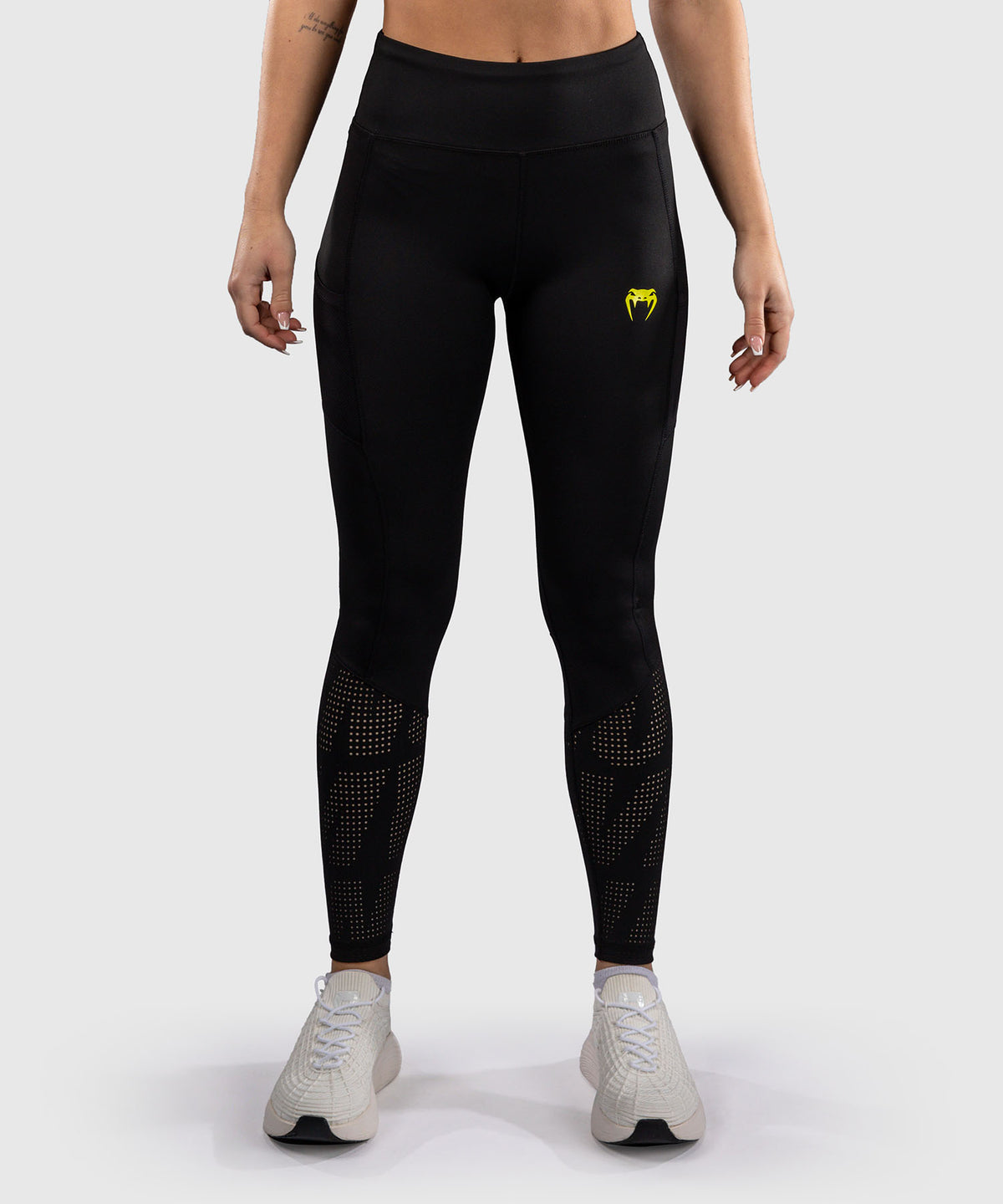 Venum Lazer Leggings da Donna - Nero/Giallo