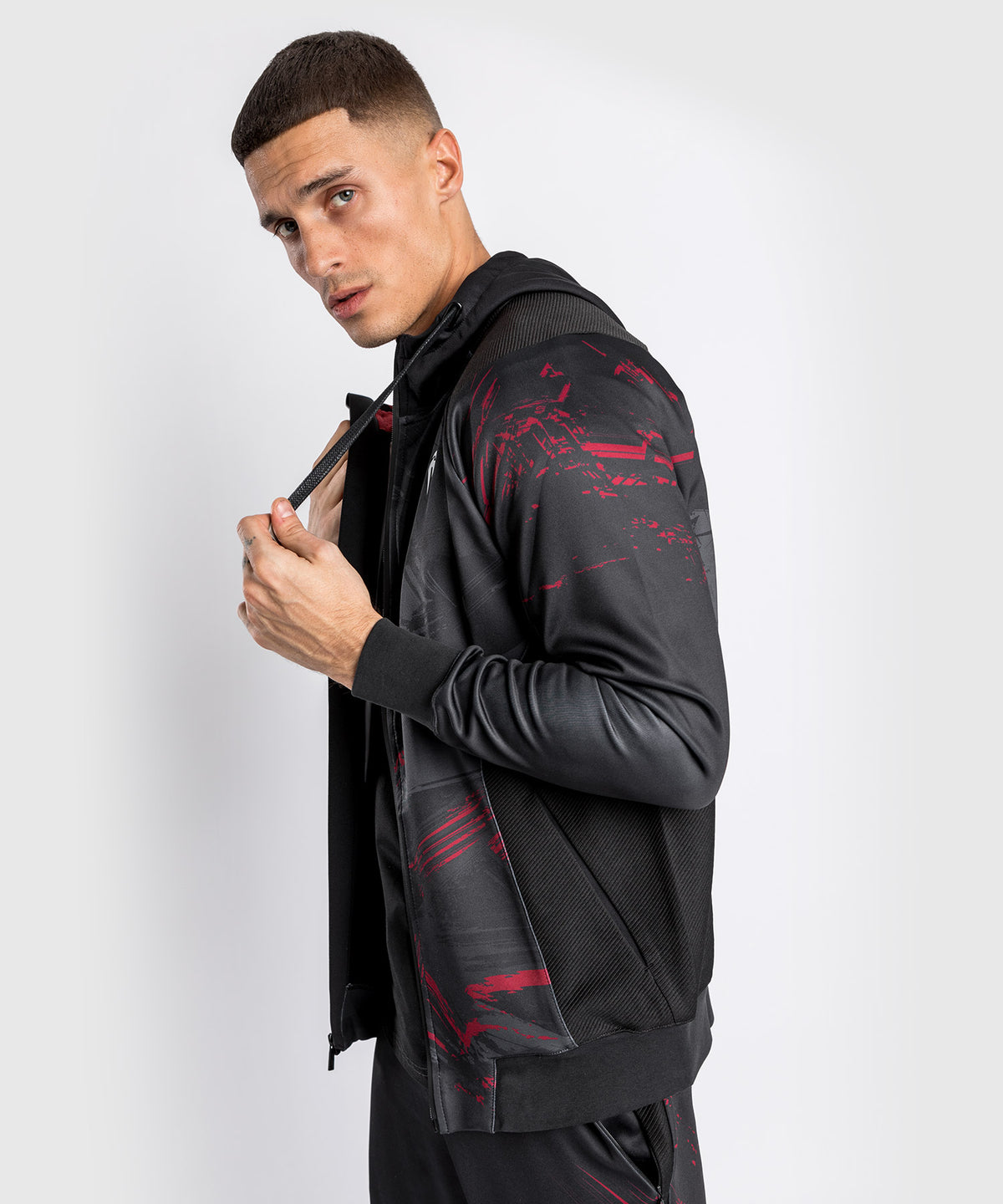 UFC Venum Authentic Fight Week 2.0 Zipped Sweatshirt –  Schwarz/Rot