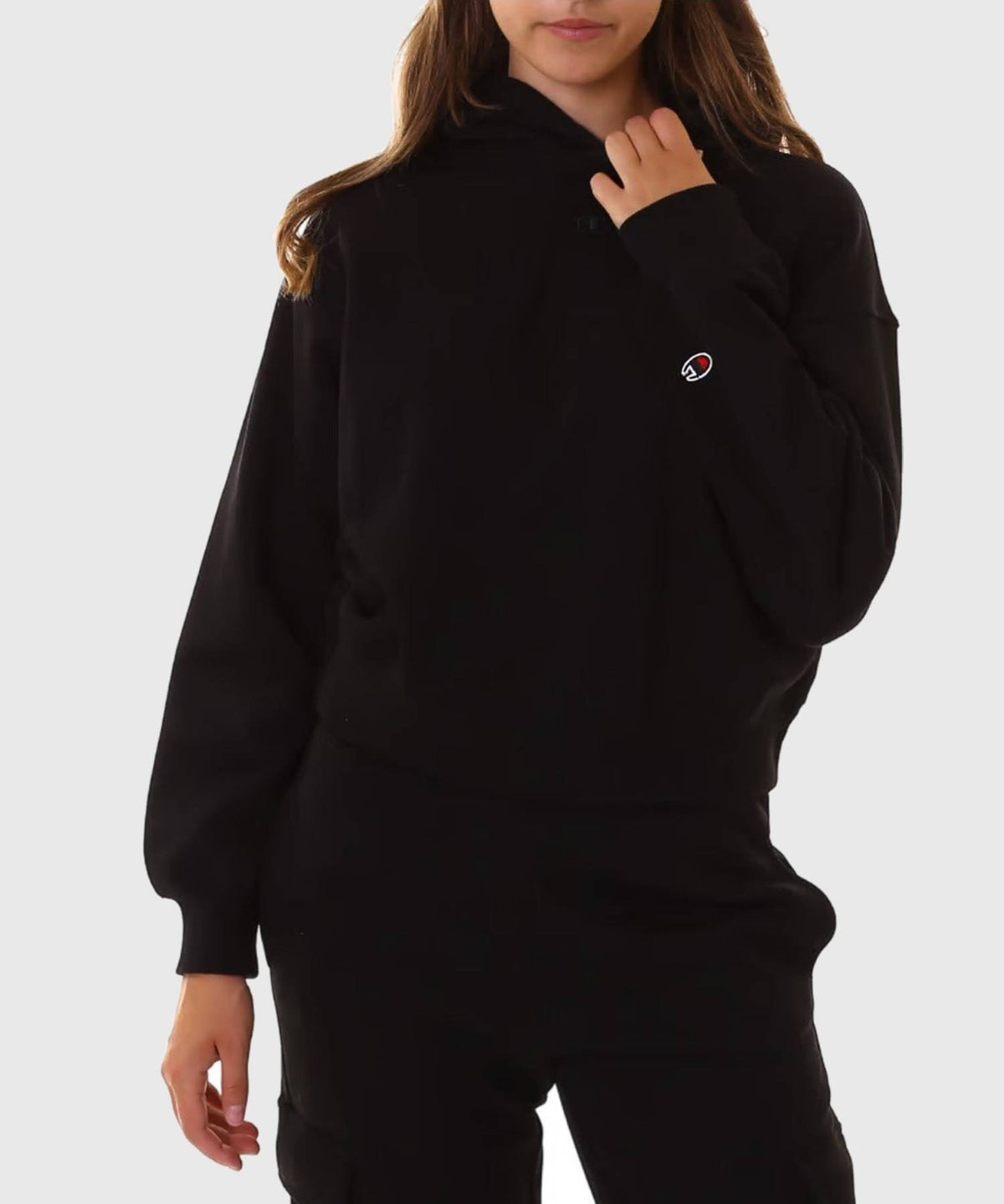 Sweat À Capuche Champion  Femme Hooded - Noir
