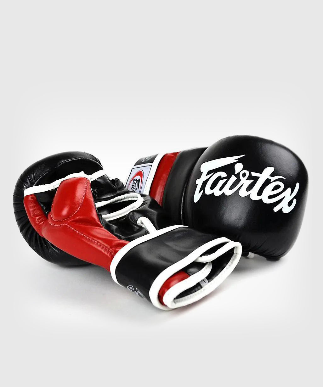 Fairtex V18 Guantes de Sparring MMA - Negro/Rojo