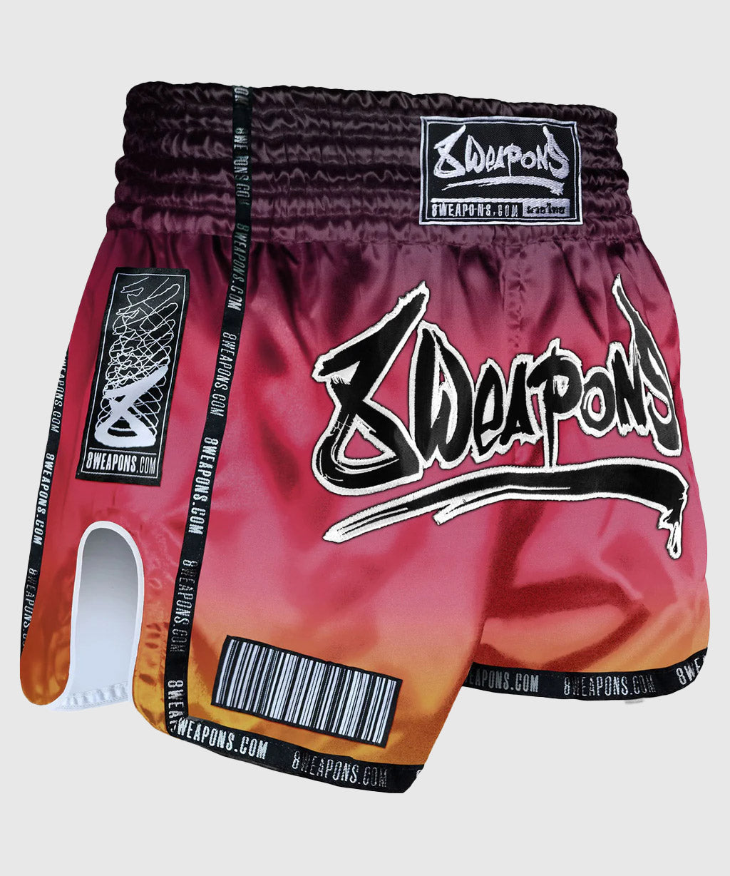 8 Weapons Vivo Sunsphere Pantaloncini da Muay Thai - Rosso