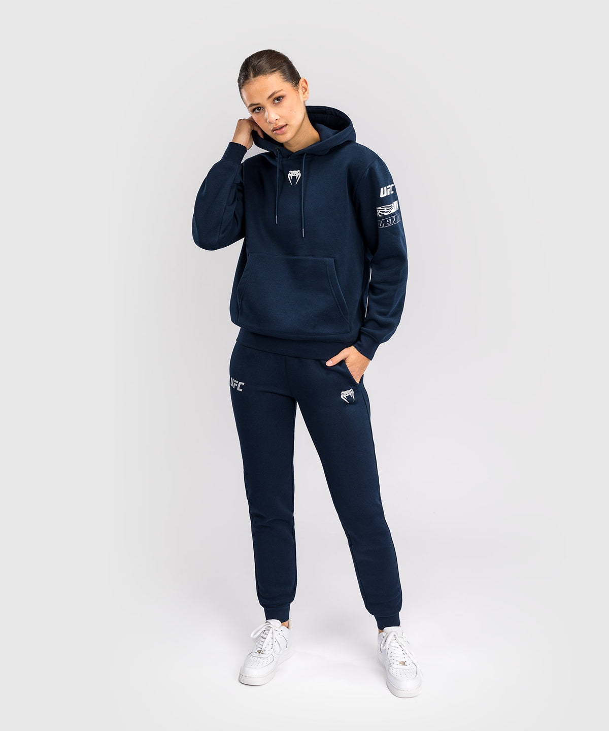 Sweatshirt à Capuche pour Femmes UFC Fusion by Venum Fight Week - Bleu Océanique