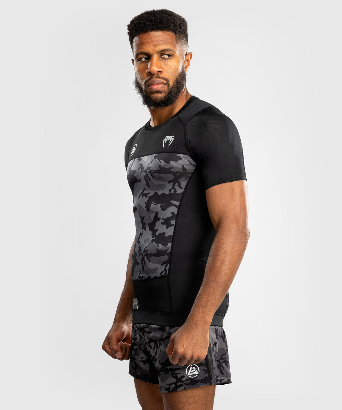 Venum x Polaris Kurzarm Rashguard - Schwarz/Grau