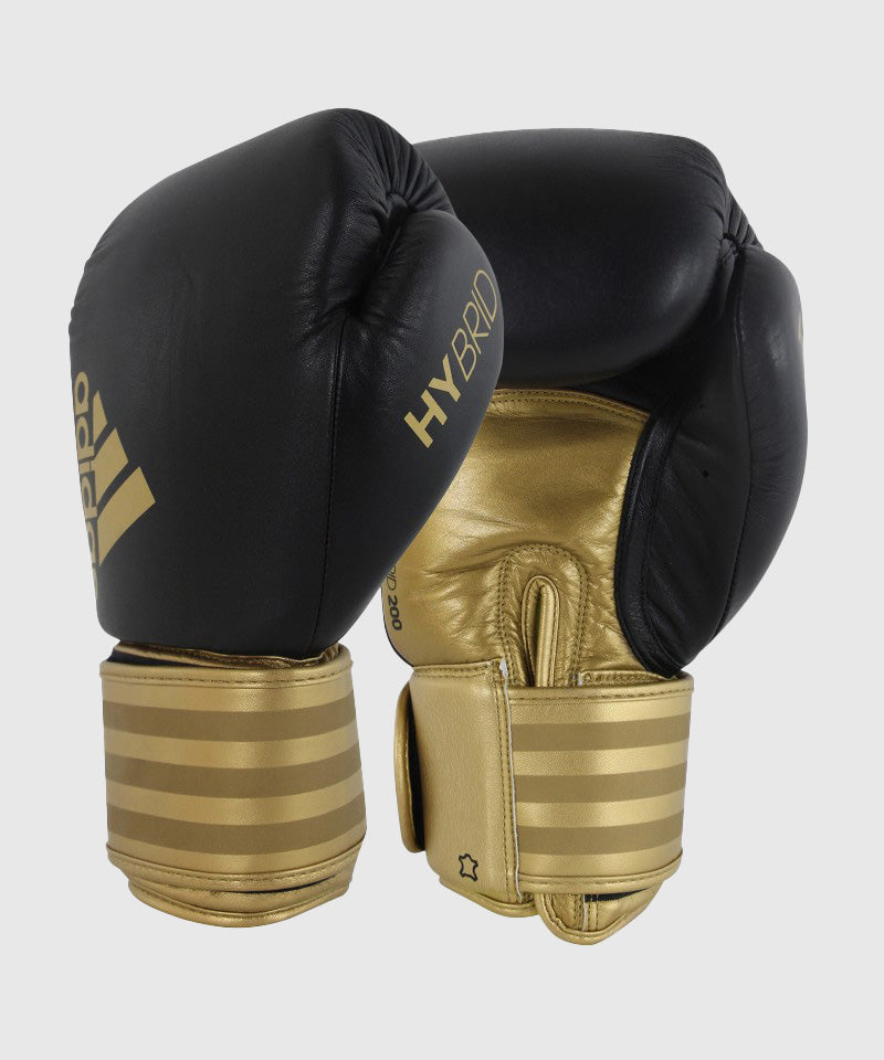 Adidas Hybrid 200 Guantoni da Boxe - Nero/Oro