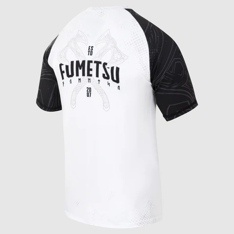 Fumetsu Berserker Kurzarm-Rashguard - Weiß/Schwarz