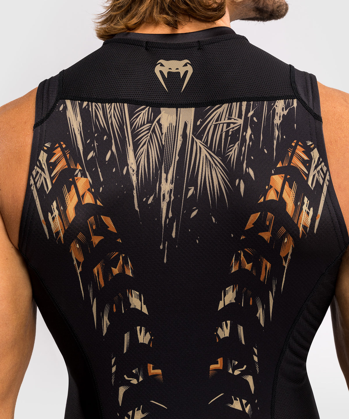 Venum Tiger Herren Ärmelloses Rashguard - Schwarz/Neonorange