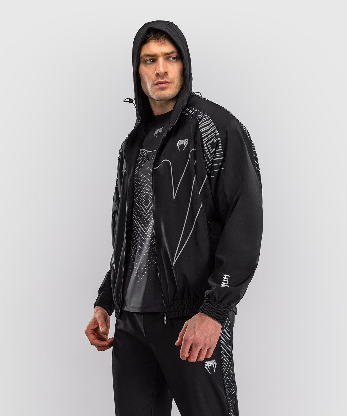 Veste de Survêtement Venum Midnight Fury – Noir/Gris/Argent
