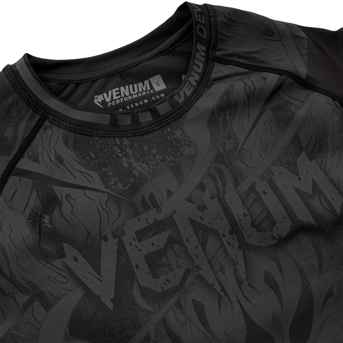 Venum Devil Rashguard - Langarm - Schwarz/Schwarz