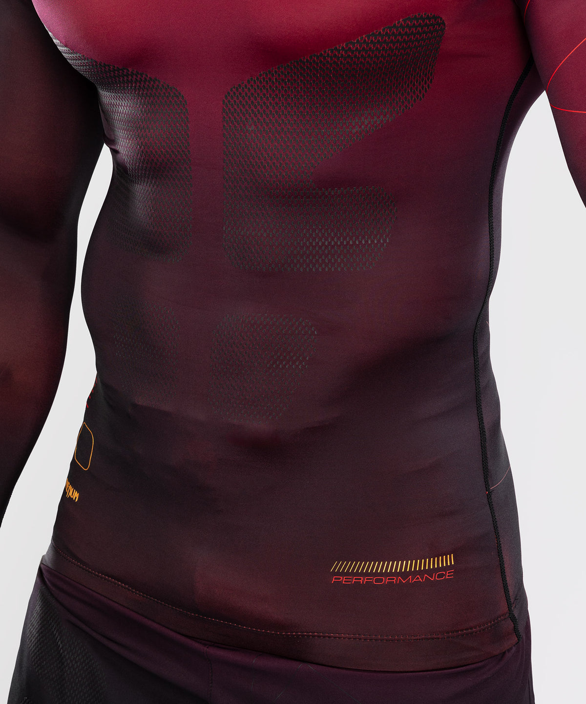 Rashguard Manches Longues Venum Tactical XT- Noir/Bordeaux/Or