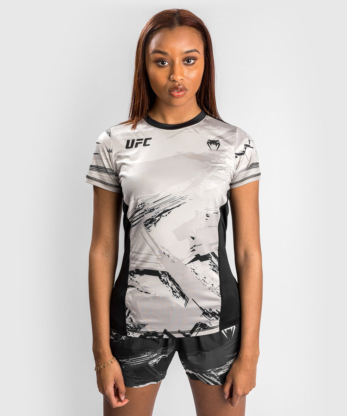 T-Shirt Dry Tech UFC Venum Authentic Fight Week 2.0 - For Women - Sand/Black