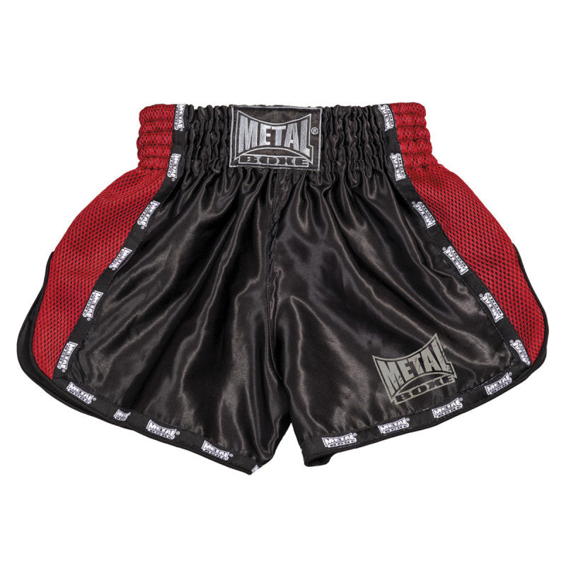 Short de Muay thai Metal Boxe Extrême - Noir/Rouge