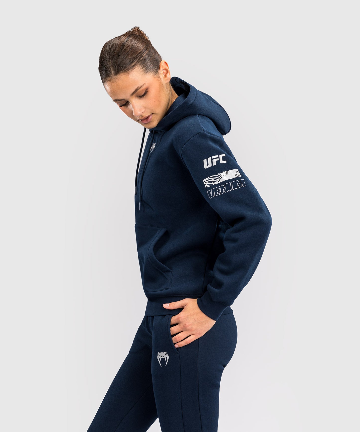 Sweatshirt à Capuche pour Femmes UFC Fusion by Venum Fight Week - Bleu Océanique